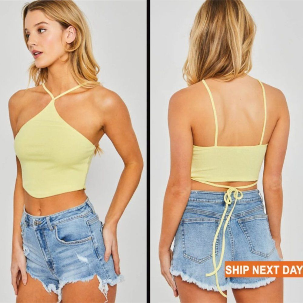 Crisscross Tank Top - Crop Top - Cropped - Tie Back Top - Summer Top